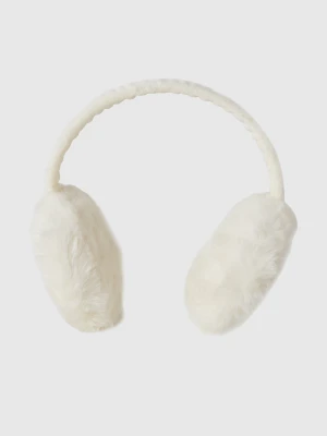 Benetton, Earmuffs In Faux Fur, Size: OS, Creamy White, Kids United Colors of Benetton