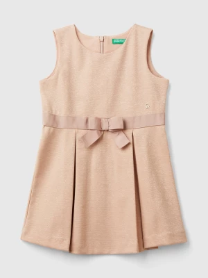 Benetton, Elegant Dress With Bow, size 82, Soft Pink, Kids United Colors of Benetton