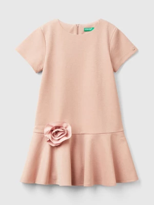 Benetton, Elegant Dress With Lurex, size 3XL, Soft Pink, Kids United Colors of Benetton