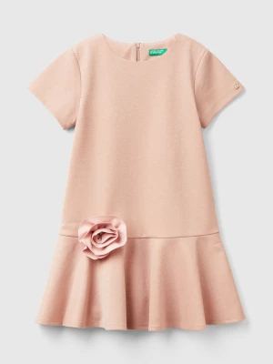 Benetton, Elegant Dress With Lurex, size M, Soft Pink, Kids United Colors of Benetton