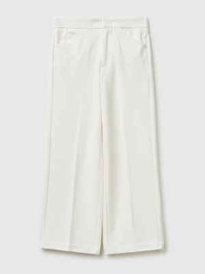 Benetton, Elegant Trousers, Size: XL, Creamy White, Kids United Colors of Benetton