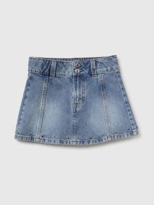 Benetton, Eyelet Denim Skirt, Size: XL, Light Blue, Kids United Colors of Benetton