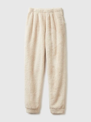 Benetton, Faux Fur Joggers, Size: XXS, Beige, Women United Colors of Benetton