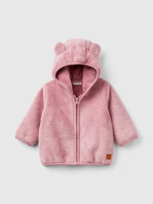 Benetton, Faux Fur Sweatshirt With Zip, Size: 74, Mauve, Kids United Colors of Benetton