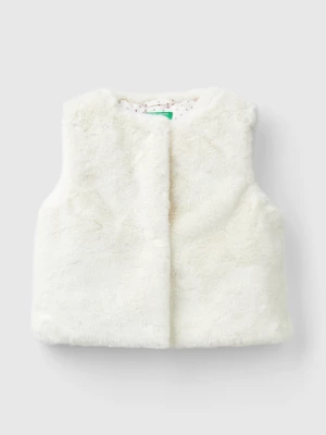 Benetton, Faux Fur Vest, size 104, Creamy White, Kids United Colors of Benetton