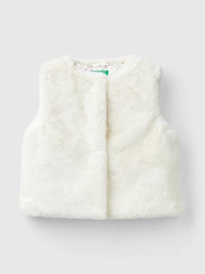 Benetton, Faux Fur Vest, size 82, Creamy White, Kids United Colors of Benetton