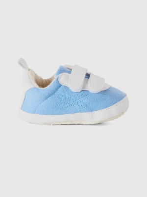 Benetton, First Steps Shoes In Canvas, size 19, Sky Blue, Kids United Colors of Benetton