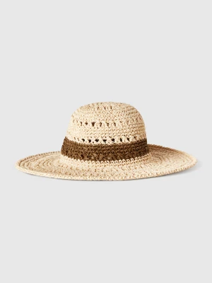 Benetton, Fisherman's Style Hat In Straw Look, size OS, Beige, Women United Colors of Benetton