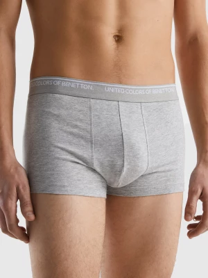 Benetton, Fitted Boxers In Organic Cotton, size L, Light Gray, Men United Colors of Benetton