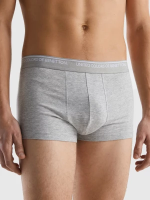 Benetton, Fitted Boxers In Organic Cotton, size M, Light Gray, Men United Colors of Benetton