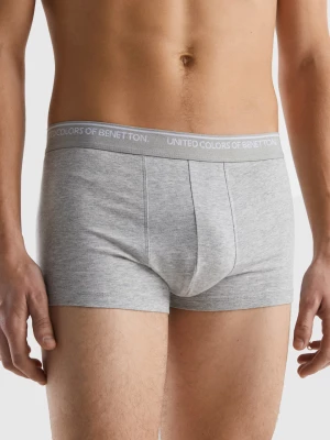 Benetton, Fitted Boxers In Organic Cotton, size S, Light Gray, Men United Colors of Benetton