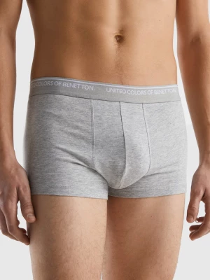 Benetton, Fitted Boxers In Organic Cotton, size XXL, Light Gray, Men United Colors of Benetton