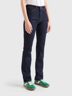 Benetton, Five-pocket Bootcut Jeans, size 25, Dark Blue, Women United Colors of Benetton