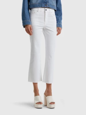 Benetton, Five-pocket Cropped Trousers, size 25, White, Women United Colors of Benetton