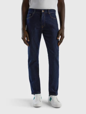 Benetton, Five Pocket Slim Fit Jeans, size 30, Dark Blue, Men United Colors of Benetton