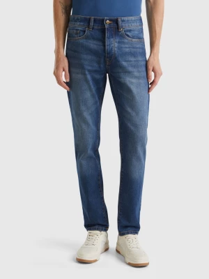 Benetton, Five Pocket Slim Fit Jeans, size 33, Blue, Men United Colors of Benetton
