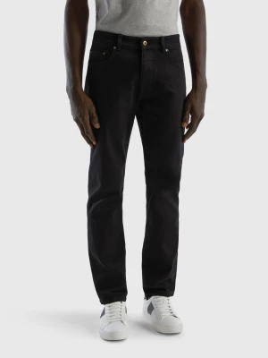 Benetton, Five Pocket Slim Fit Jeans, size 36, Black, Men United Colors of Benetton