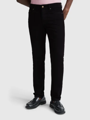 Benetton, Five Pocket Slim Fit Jeans, Size: 40, Black, Men United Colors of Benetton