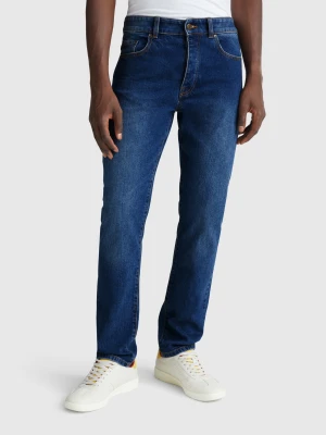Benetton, Five Pocket Slim Fit Jeans, Size: 40, Blue, Men United Colors of Benetton