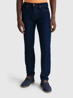 Benetton, Five Pocket Slim Fit Jeans, size 40, Dark Blue, Men United Colors of Benetton