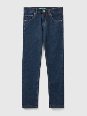 Benetton, Five-pocket Slim Fit Jeans, size L, Dark Blue, Kids United Colors of Benetton