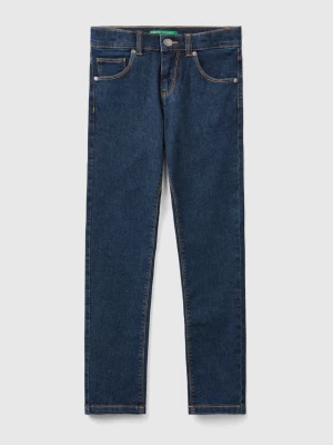 Benetton, Five-pocket Slim Fit Jeans, size L, Dark Blue, Kids United Colors of Benetton