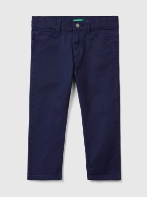 Benetton, Five-pocket Slim Fit Trousers, size 104, Dark Blue, Kids United Colors of Benetton