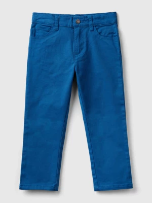 Benetton, Five-pocket Slim Fit Trousers, size 110, Blue, Kids United Colors of Benetton
