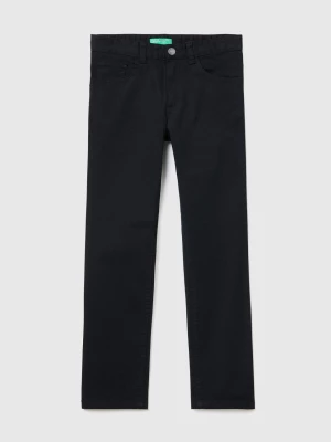 Benetton, Five Pocket Slim Fit Trousers, size 2XL, Black, Kids United Colors of Benetton