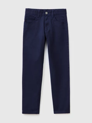 Benetton, Five Pocket Slim Fit Trousers, size 3XL, Dark Blue, Kids United Colors of Benetton