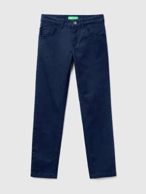 Benetton, Five-pocket Slim Fit Trousers, size 3XL, Dark Blue, Kids United Colors of Benetton