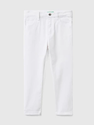 Benetton, Five-pocket Slim Fit Trousers, size 82, White, Kids United Colors of Benetton