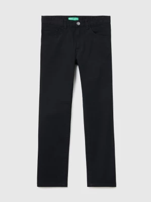 Benetton, Five Pocket Slim Fit Trousers, size S, Black, Kids United Colors of Benetton