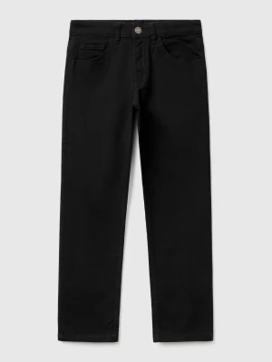 Benetton, Five Pocket Slim Fit Trousers, size XL, Black, Kids United Colors of Benetton