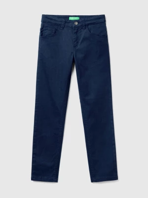 Benetton, Five-pocket Slim Fit Trousers, size XL, Dark Blue, Kids United Colors of Benetton