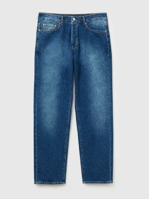 Benetton, Five Pocket Straight Fit Jeans, Size: 38, Blue, Men United Colors of Benetton