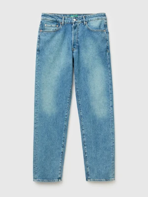 Benetton, Five Pocket Straight Fit Jeans, Size: 38, Light Blue, Men United Colors of Benetton