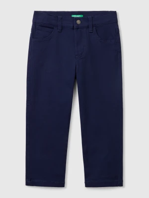 Benetton, Five-pocket Stretch Trousers, Size: 116, Dark Blue, Kids United Colors of Benetton