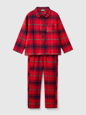 Benetton, Flannel Tartan Pyjamas, size XS, Red, Kids United Colors of Benetton