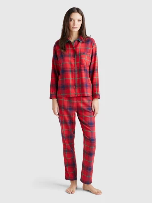 Benetton, Flannel Tartan Pyjamas, size XXS, Multi-color, Women United Colors of Benetton