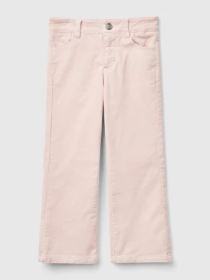 Benetton, Flare Fit Velvet Trousers, size 104, Soft Pink, Kids United Colors of Benetton