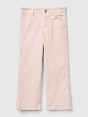 Benetton, Flare Fit Velvet Trousers, size 110, Soft Pink, Kids United Colors of Benetton