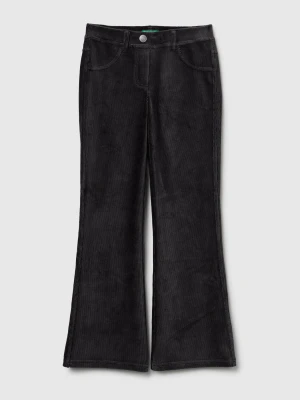 Benetton, Flared Chenille Leggings, Size: XL, Black, Kids United Colors of Benetton