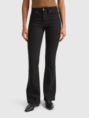 Benetton, Flared Jeans, Size: 34, Black, Women United Colors of Benetton