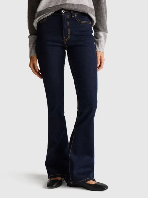 Benetton, Flared Jeans, Size: 34, Dark Blue, Women United Colors of Benetton