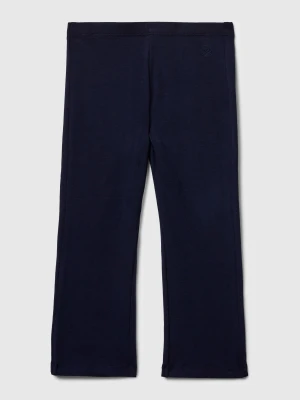 Benetton, Flared Leggings In Stretch Cotton, Size: 104, Dark Blue, Kids United Colors of Benetton
