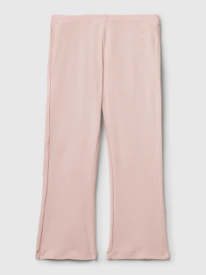 Benetton, Flared Leggings In Stretch Cotton, Size: 104, Soft Pink, Kids United Colors of Benetton