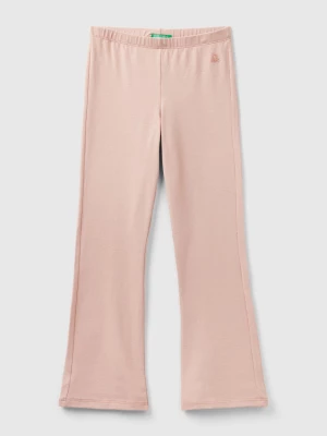 Benetton, Flared Leggings In Stretch Cotton, size 3XL, Soft Pink, Kids United Colors of Benetton