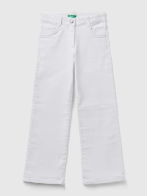 Benetton, Flared Stretch Pants, size 2XL, White, Kids United Colors of Benetton