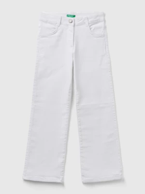 Benetton, Flared Stretch Pants, size 3XL, White, Kids United Colors of Benetton